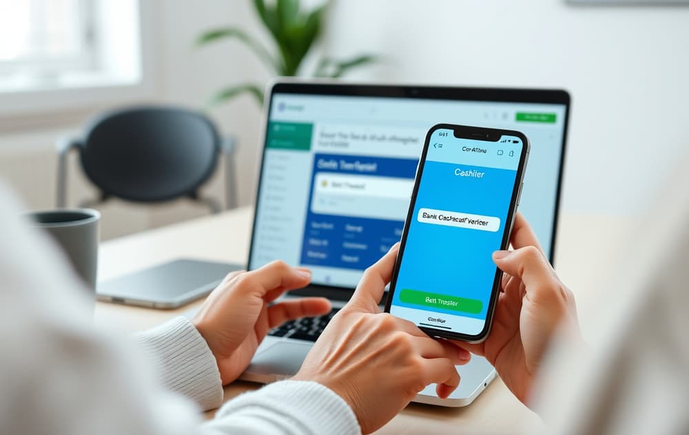 Norsk spiller som tar ut penger fra casino via bankoverføring på mobilen