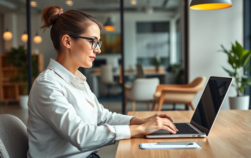 Person som chatter med casino kundeservice via live chat på laptop